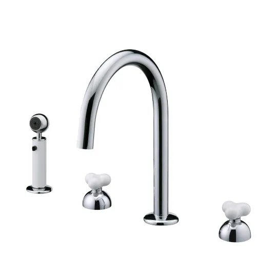Two-Handle Kitchen Faucet W/Sprayer